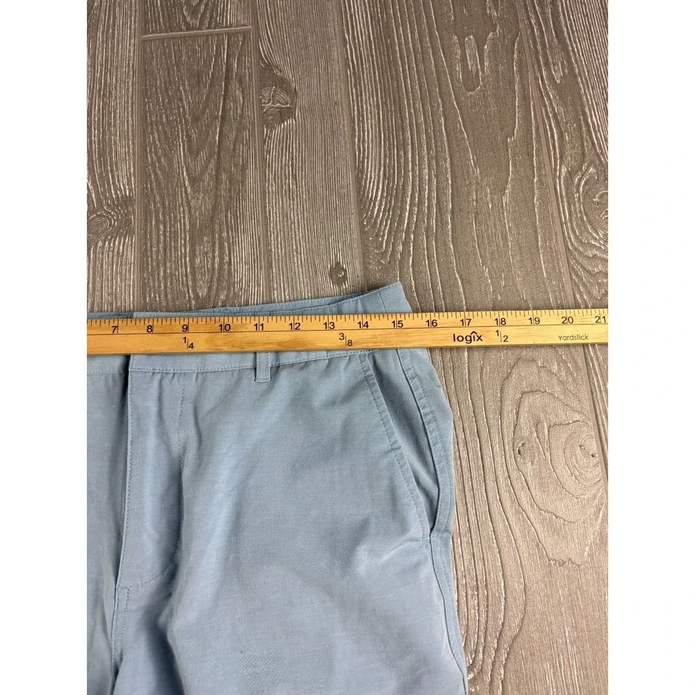 Faherty All Day Shorts Blue Mens Size 30 Inseam 7 Stretch Chino Flat Front